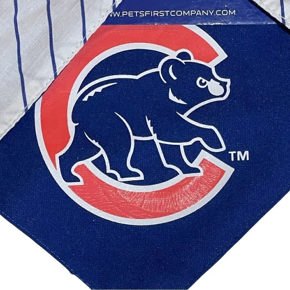 Pets First MLB Dog Collar Bandana MLB Chicago Cubs Size L/XL NWT